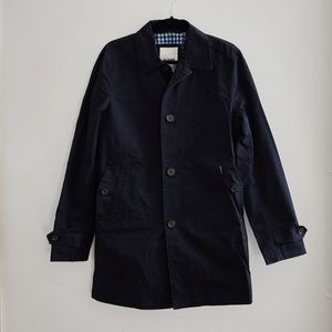 Men’s Ben Sherman navy blue midi trench coat